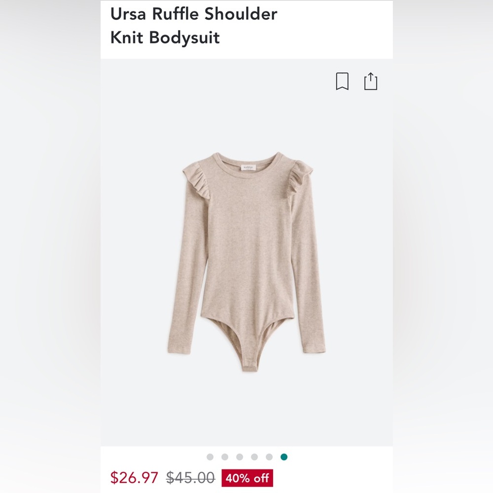 Heathery Ursa Ruffle Shoulder
Knit Bodysuit
